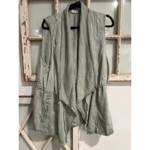 Jane + Delancey size 2X light green lyocell vest jacket